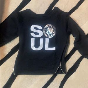 SoulCycle zip side sweatshirt